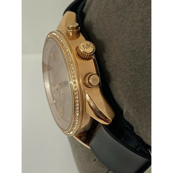 Michael Kors MK6307 Women\'s Leather Analog Rose Go